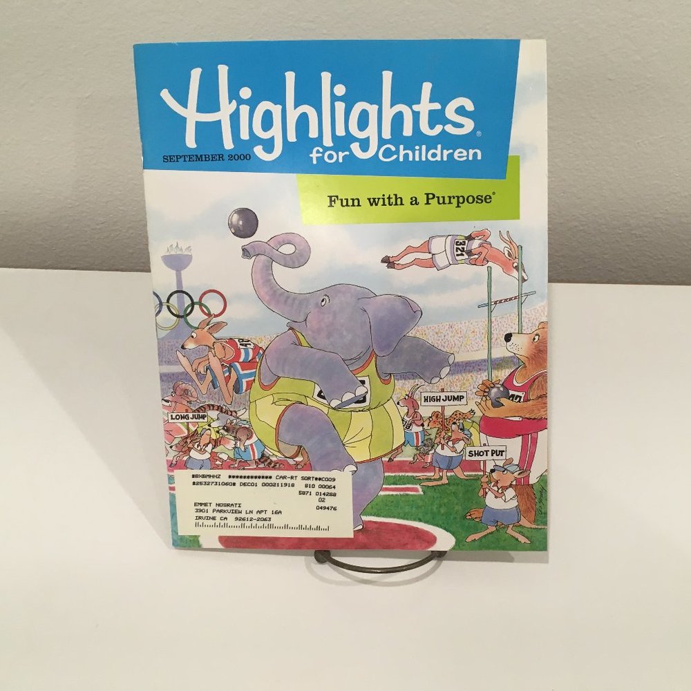 SEPTEMBER 2000 - Highlight For Children Magazine, Fun With a Purpose
